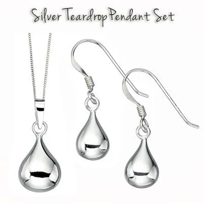 Mini Teardrop Silver Pendant