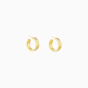 Minimalist Wide Hoop Earrings