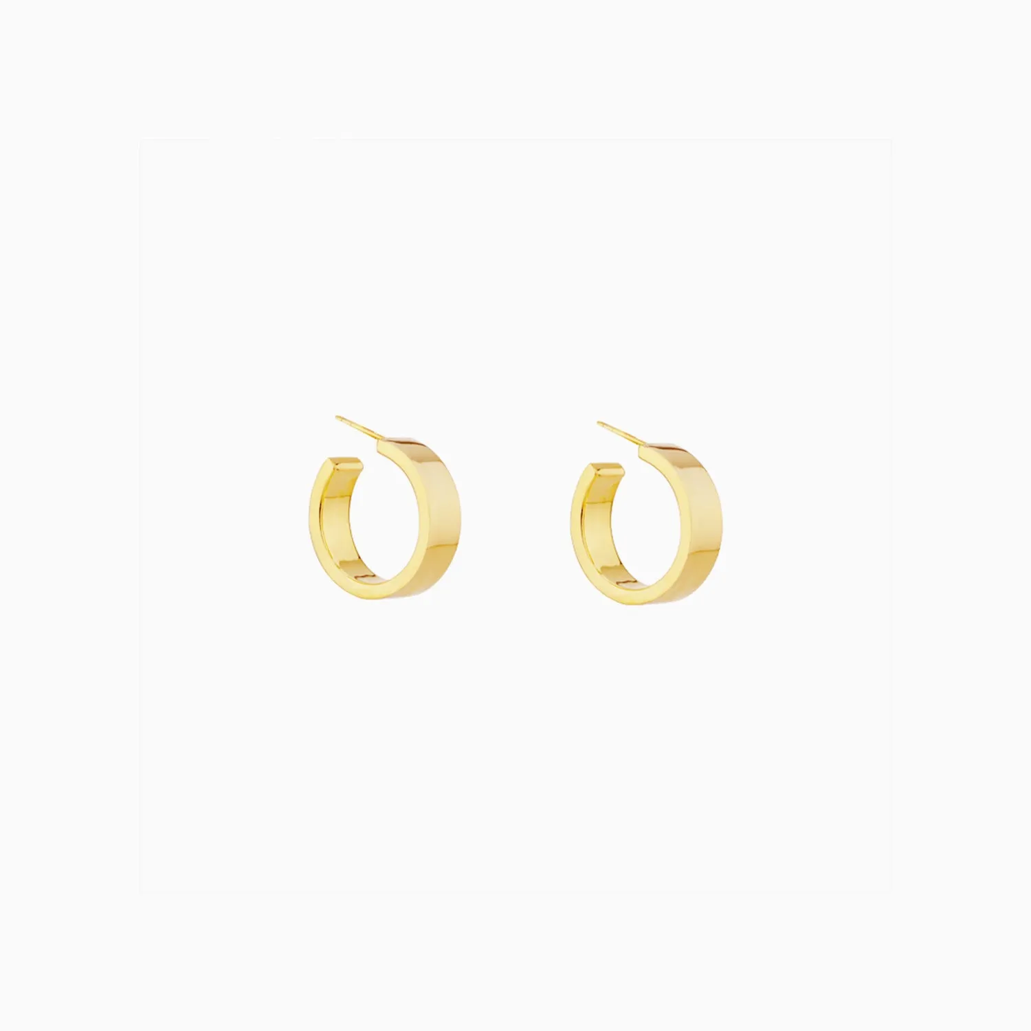 Minimalist Wide Hoop Earrings