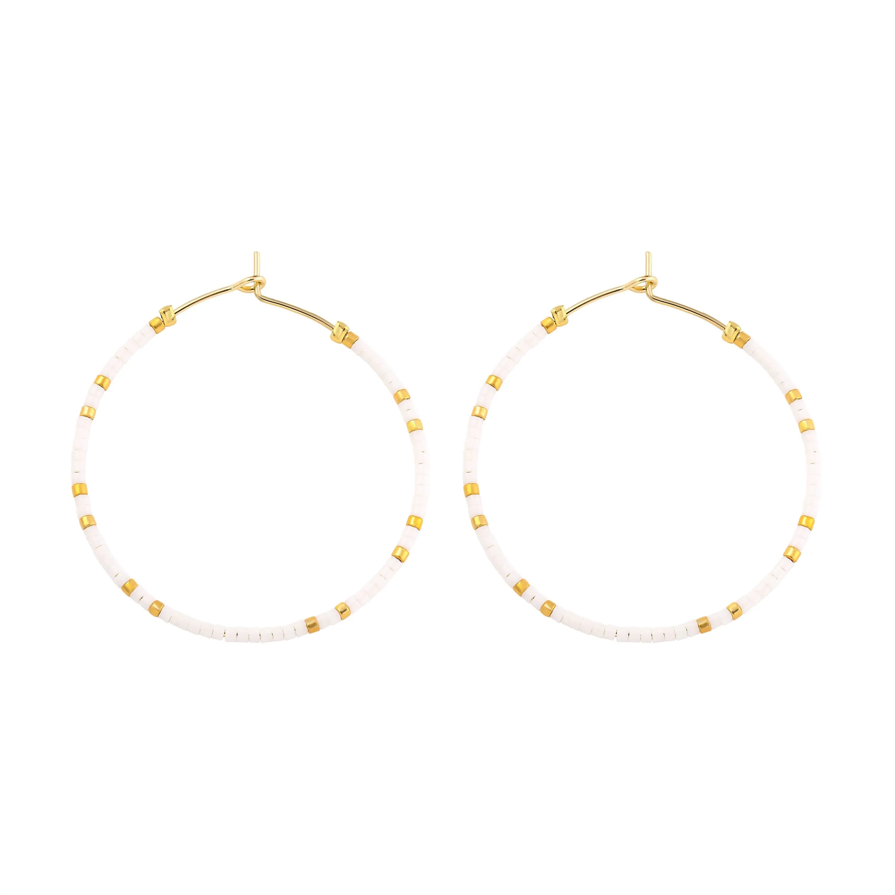 Miyuki Delica Hoop Earrings