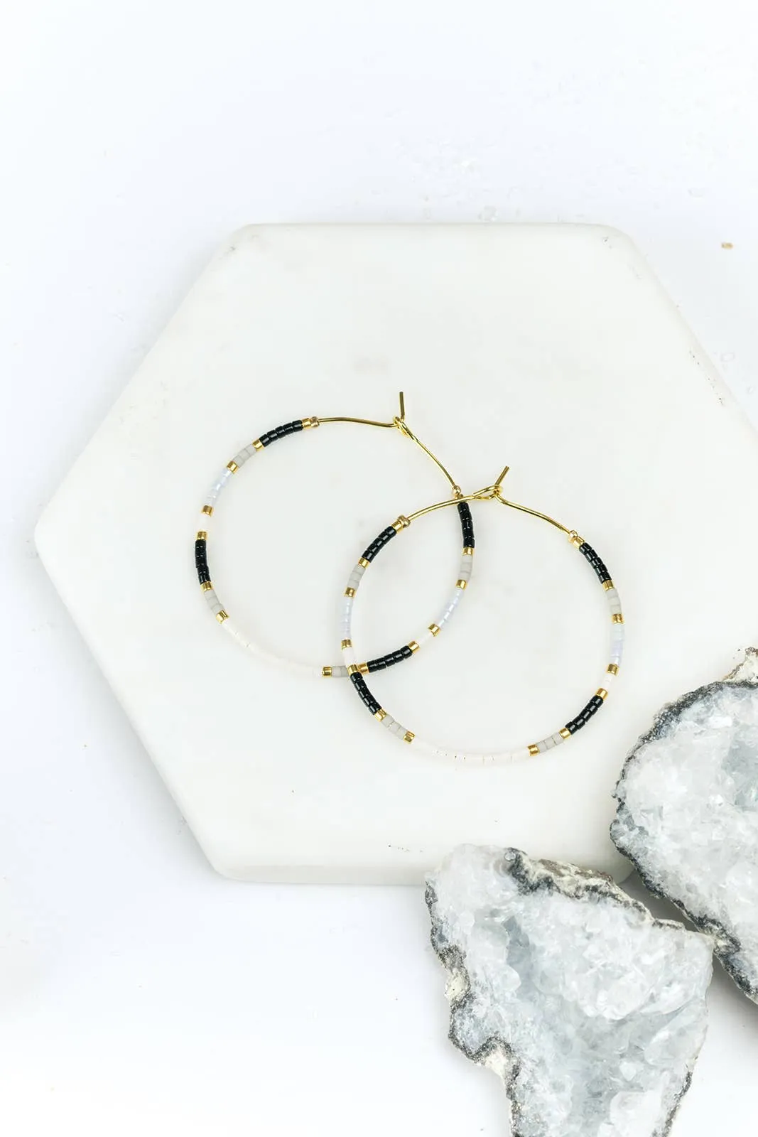 Miyuki Delica Hoop Earrings