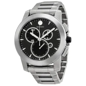 Movado Vizio Carbon Fiber Dial Chronograph Stainless Steel Men's Watch 0606083