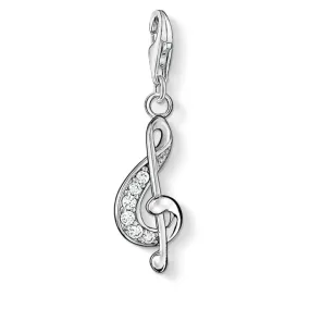 Musical Clef with CZ Charm