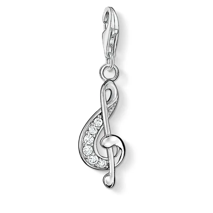 Musical Clef with CZ Charm