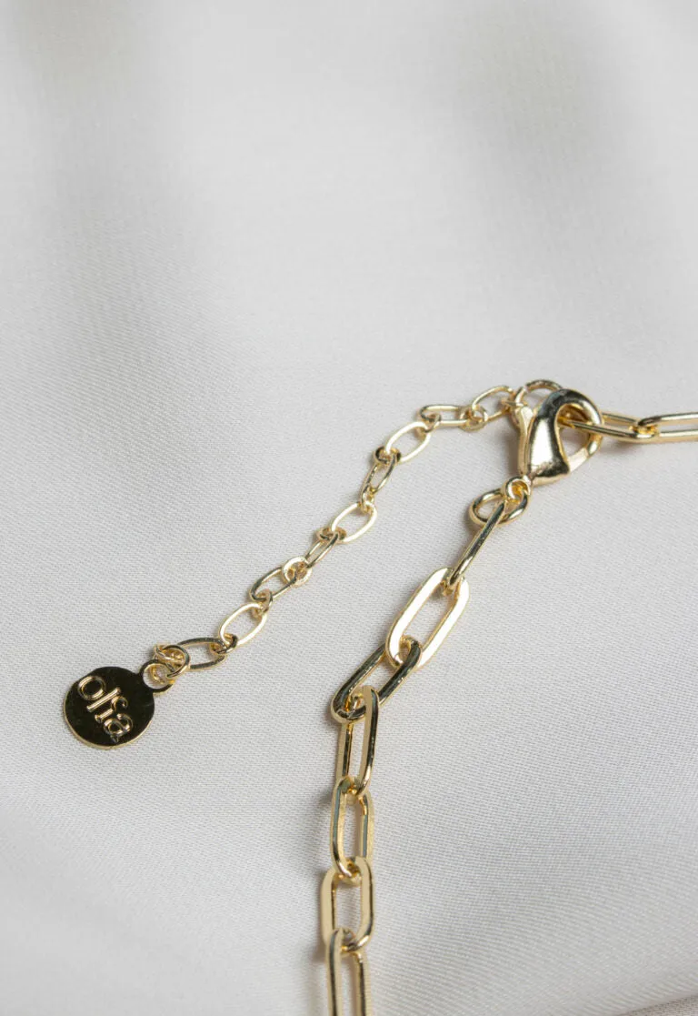 Olia Justine Paperlink Coin Necklace