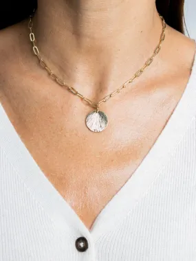 Olia Justine Paperlink Coin Necklace