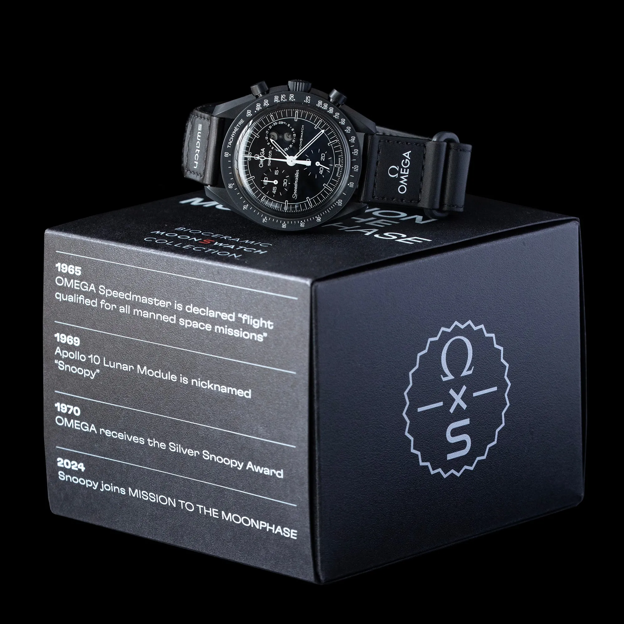 Omega x Swatch Mission to MoonPhase 'New Moon Snoopy'