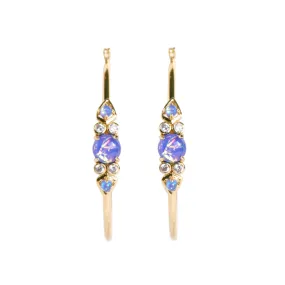 Ophelia Blue Opal & Gold Hoop Earrings