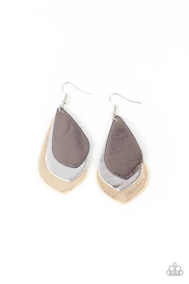Paparazzi Earring ~ GLISTEN Up! - Silver