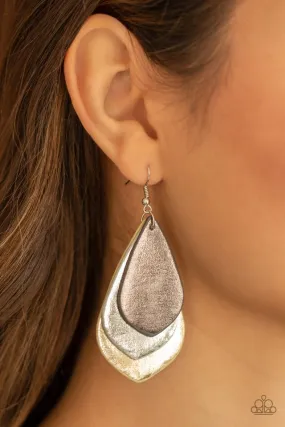 Paparazzi Earring ~ GLISTEN Up! - Silver
