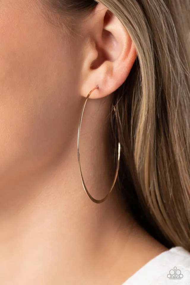 Paparazzi Earring ~ Metal Drama - Gold