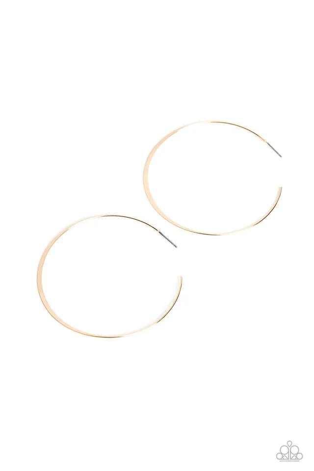 Paparazzi Earring ~ Metal Drama - Gold