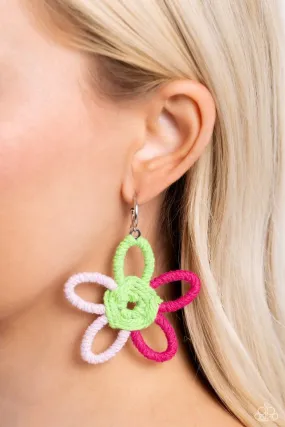 Paparazzi Earring ~ Spin a Yarn - Pink