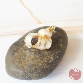 Pearl Turbo Seashell Hawaiian Pendant Necklace