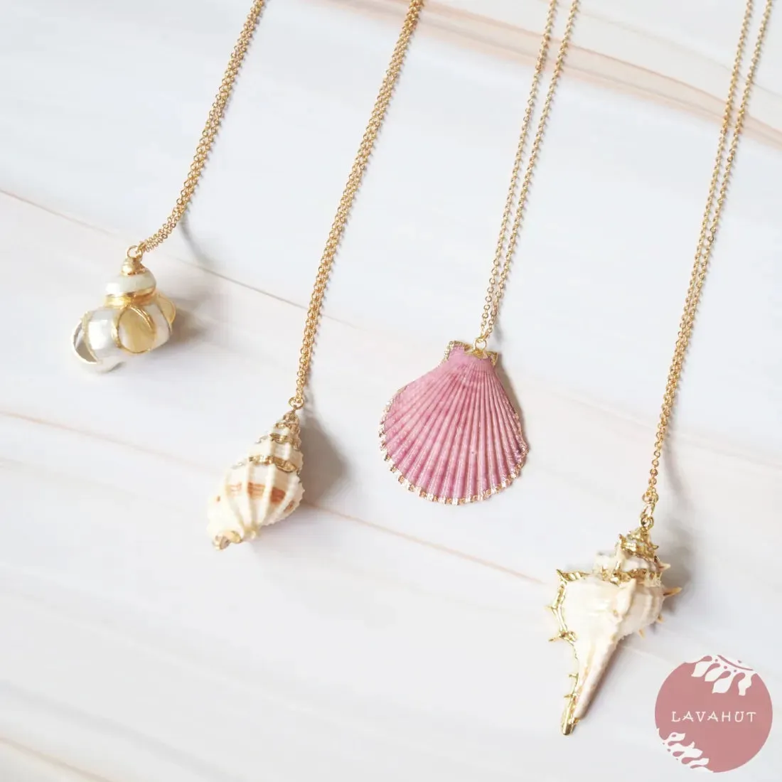 Pearl Turbo Seashell Hawaiian Pendant Necklace