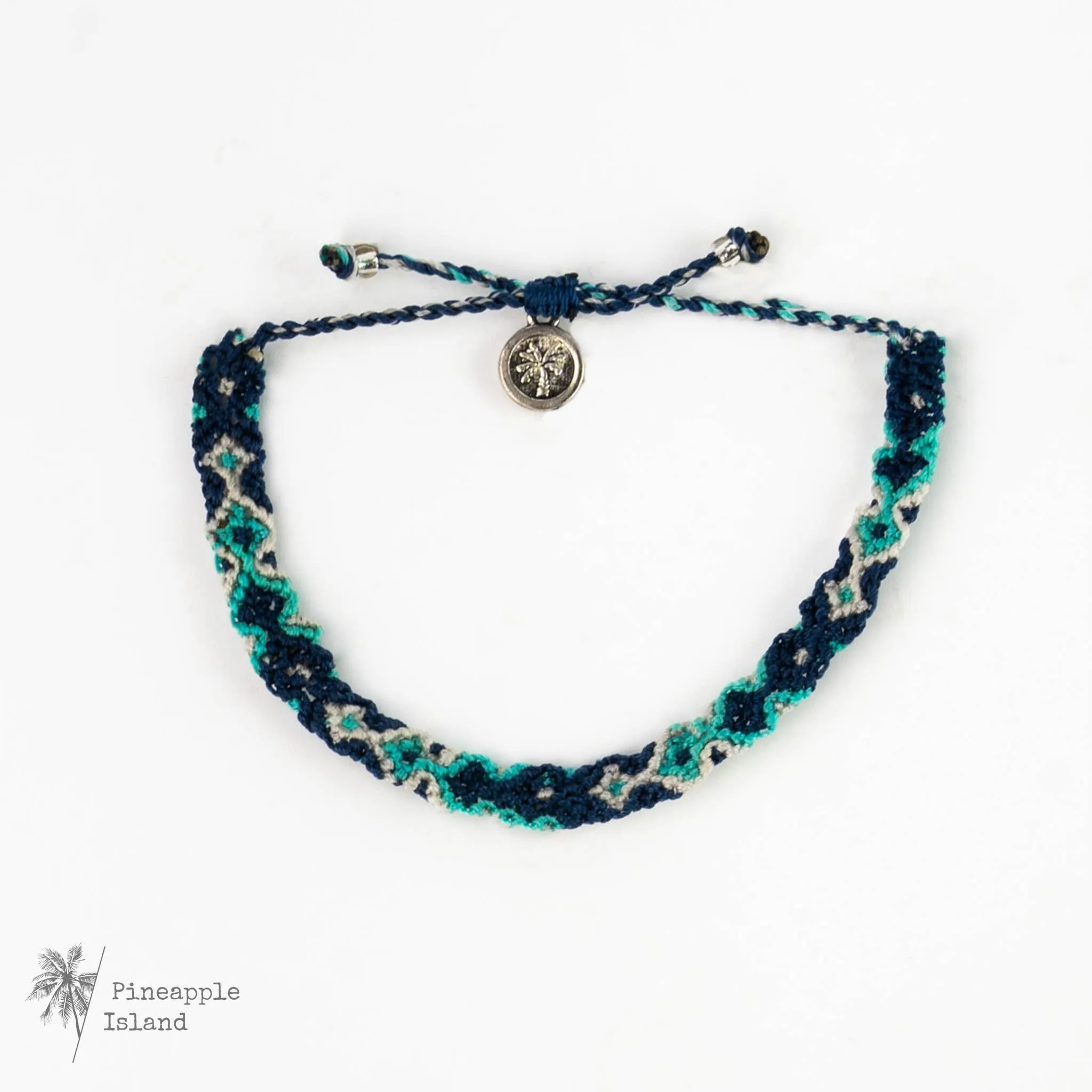 Pineapple Island - Leme Surf Bracelet, Braided Bracelet, by Pineapple Island : Aqua and Pink