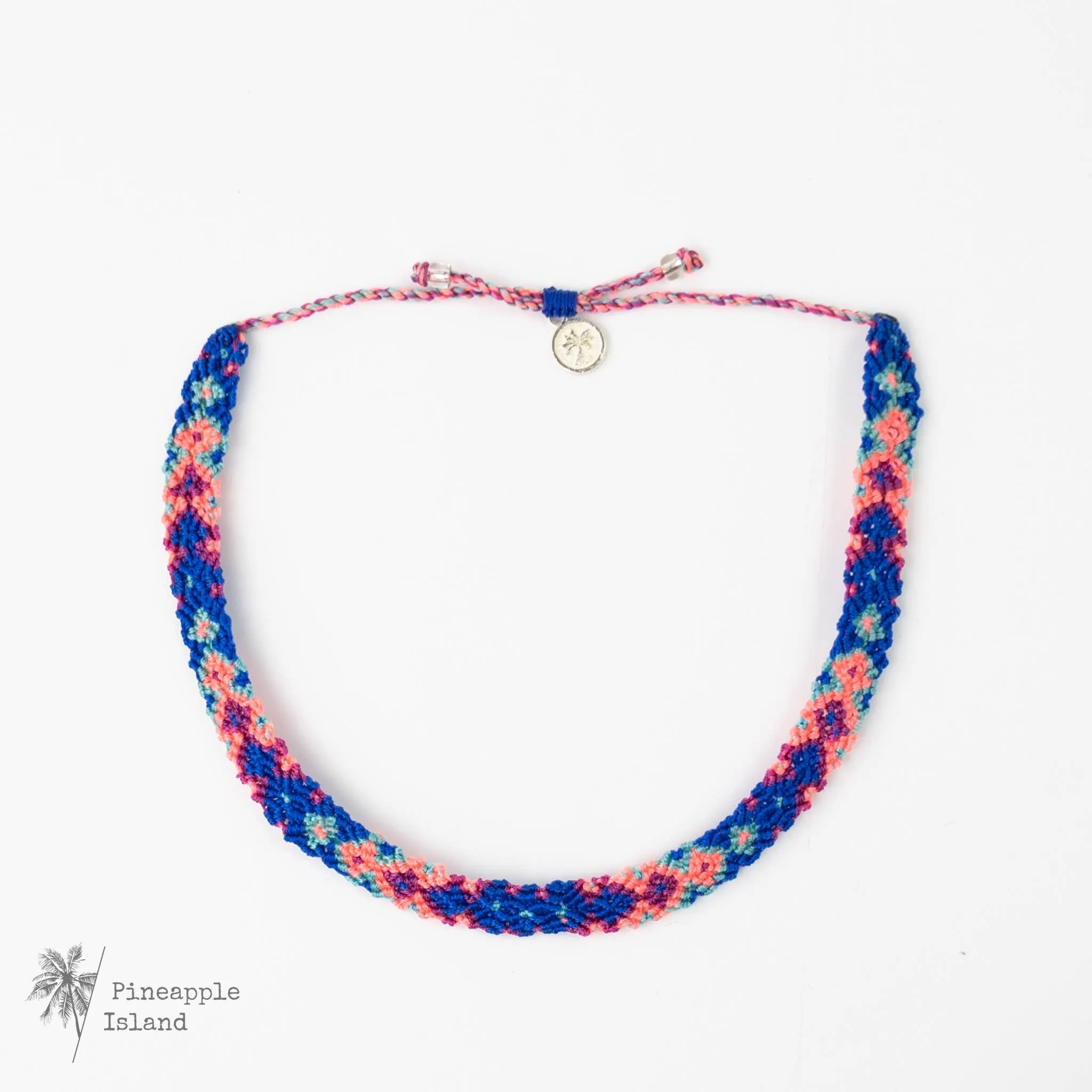 Pineapple Island - Leme Surf Bracelet, Braided Bracelet, by Pineapple Island : Aqua and Pink