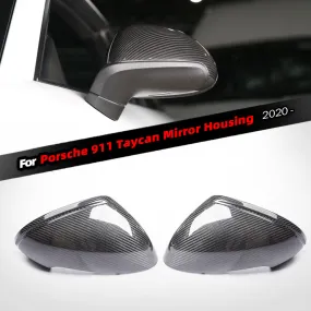 Porsche 911 Taycan 2020-Upgraded real carbon fiber mirror housing replacement parts