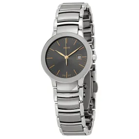 Rado Centrix Grey Dial Stainless Steel and Ceramic Ladies Watch R30928132
