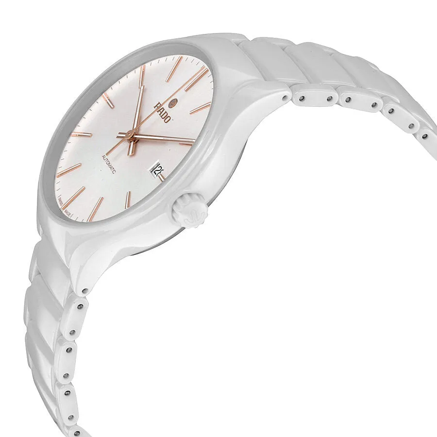 Rado True Automatic White Dial White Ceramic Unisex Watch R27058112
