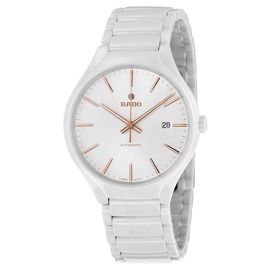 Rado True Automatic White Dial White Ceramic Unisex Watch R27058112