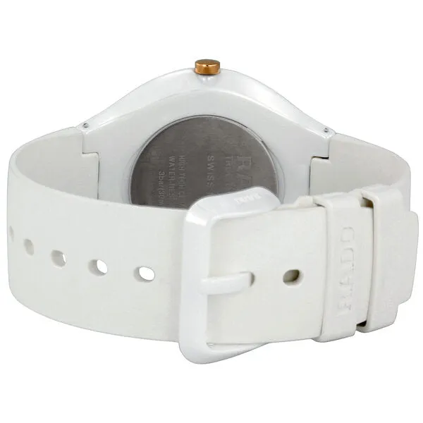 Rado True Thinline White Dial Rubber Strap Ladies Watch R27957109