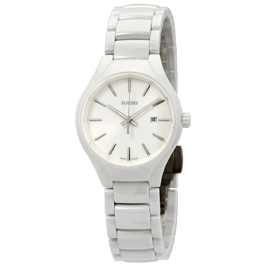 Rado True White Dial Ladies Ceramic Watch R27061012