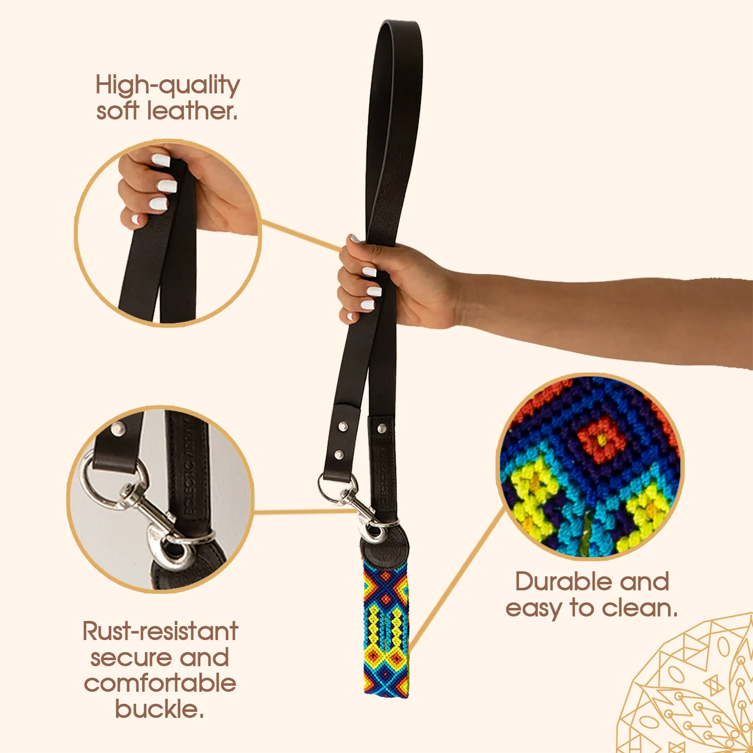Rasta - Leather Dog Leash