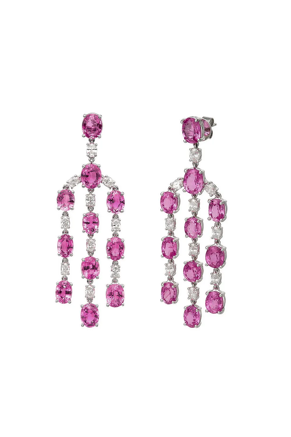 Reina Pink Sapphire Earrings