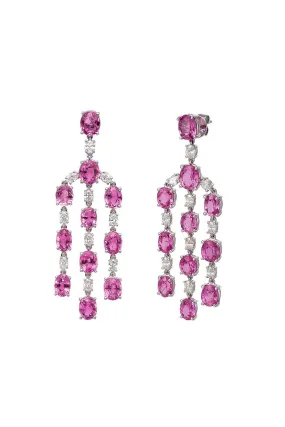Reina Pink Sapphire Earrings