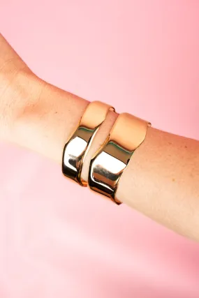 SALE! Crystal Avenue Ava Goldtone Cuff Bracelet