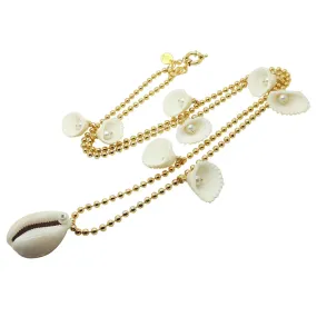 Seashell Charm Medley Large Ball Chain Necklace