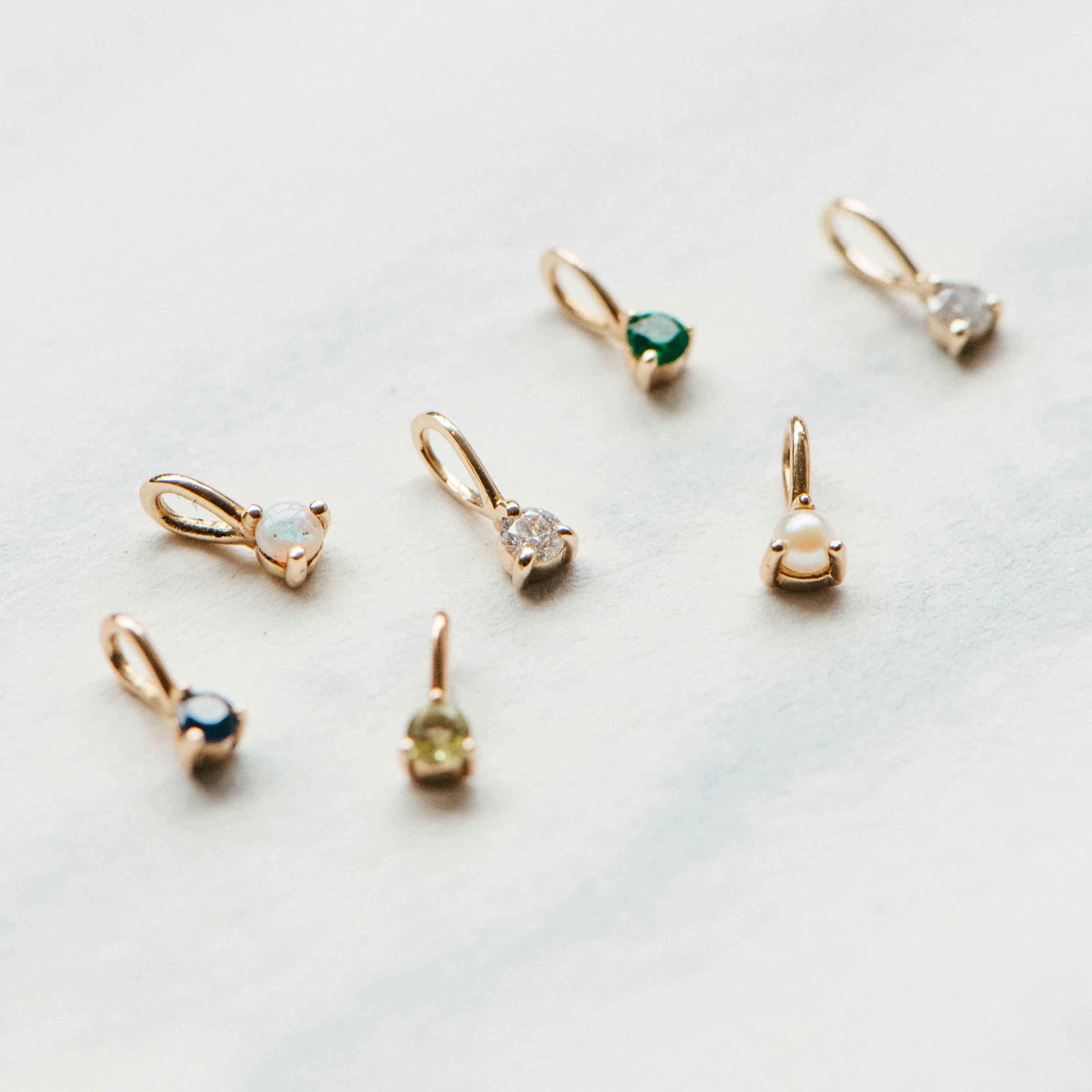 serendipity september birthstone charm - 10k yellow gold charm, sapphire