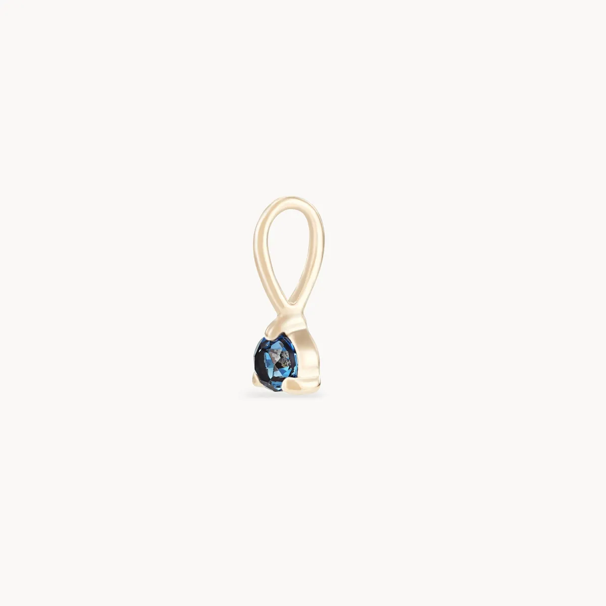 serendipity september birthstone charm - 10k yellow gold charm, sapphire