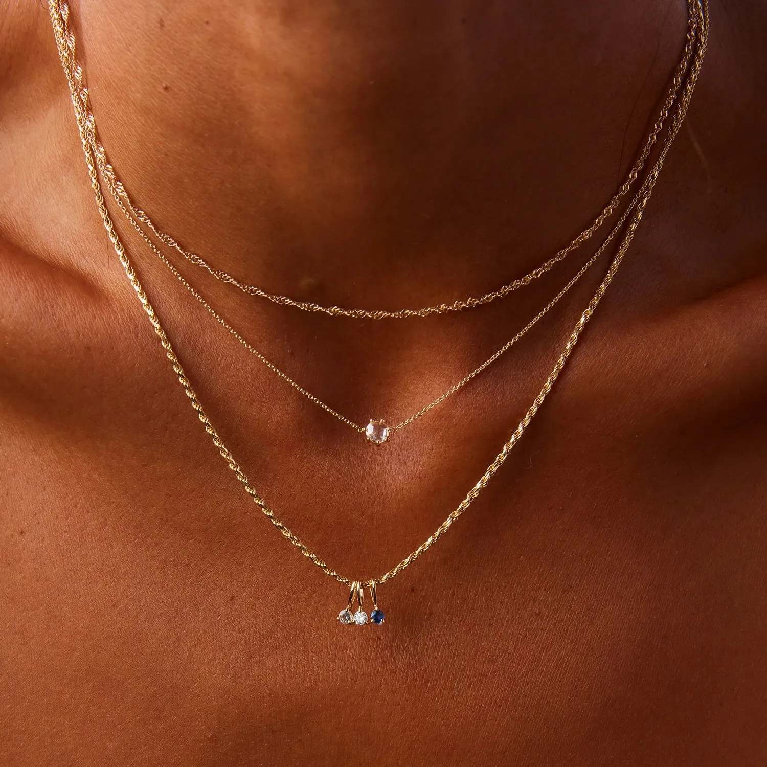serendipity september birthstone charm - 10k yellow gold charm, sapphire
