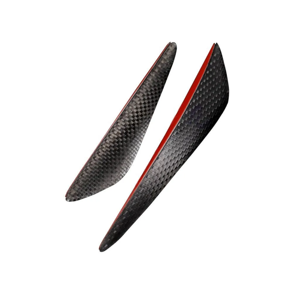 (Set of 4) Universal Carbon Fiber Trim Bumper Fin Wind Knife Kit (V.2)