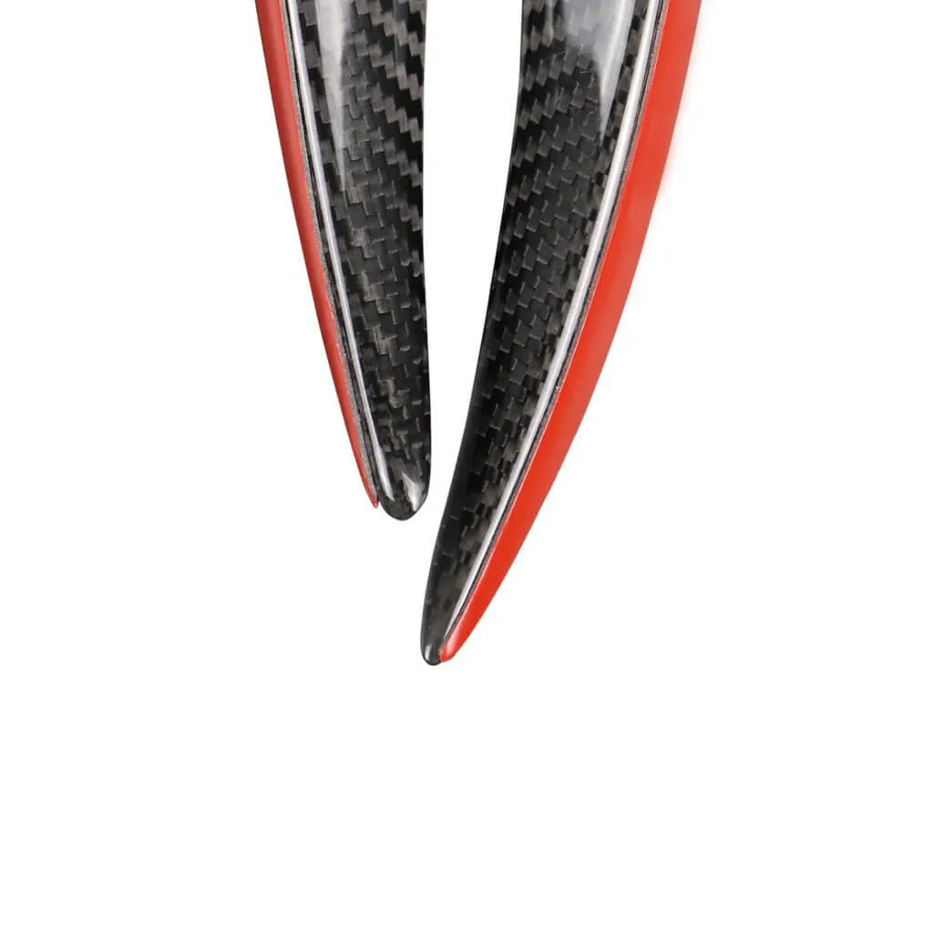 (Set of 4) Universal Carbon Fiber Trim Bumper Fin Wind Knife Kit (V.2)