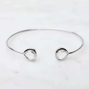 Silver Double Clear Crystal Bracelet