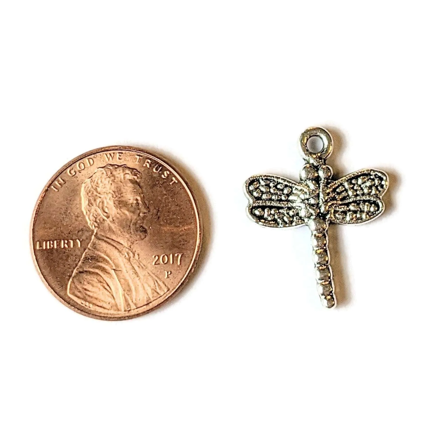 Silver Dragonfly Charm VIII