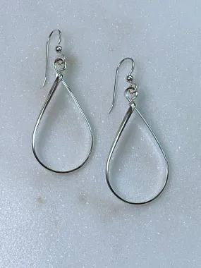 Sterling silver medium teardrop earring