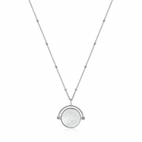 Sunbeam Emblem Silver Necklace