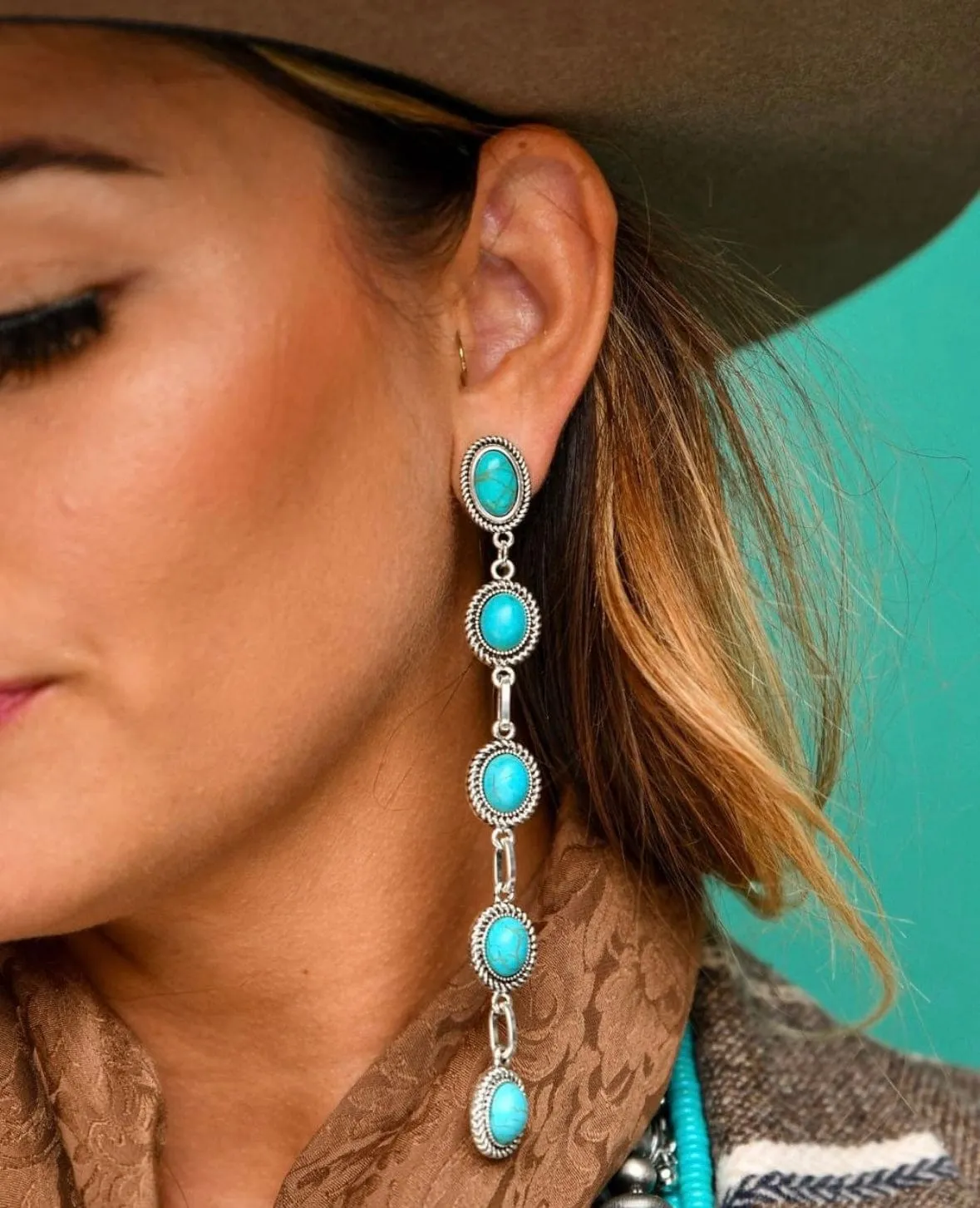 The Southwest Turquoise Drop Earring