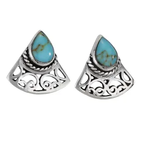 Tiger Mountain Jewelry - Sedona Turquoise Sterling Silver Studs