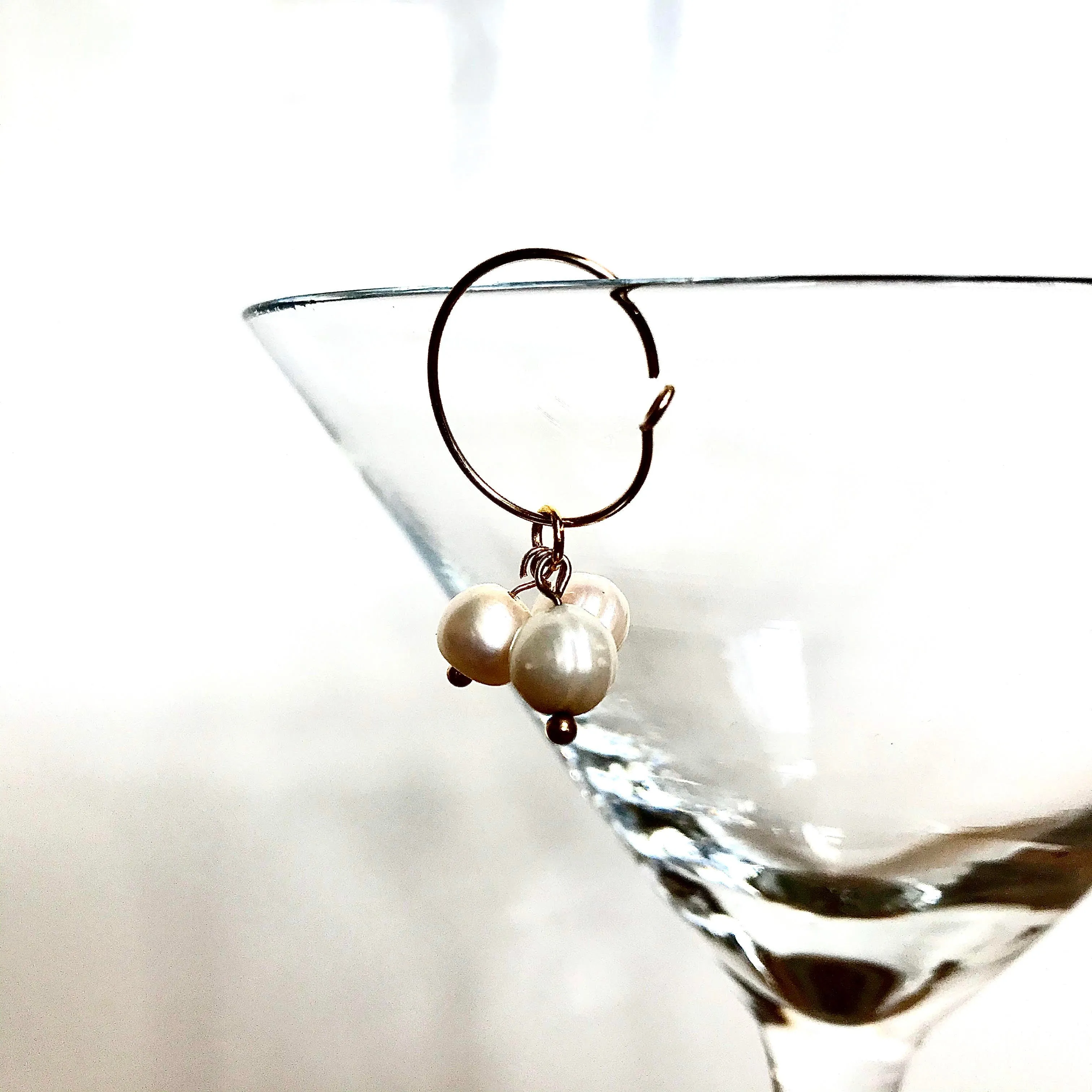 Triple Pearl Original Hoop Earring