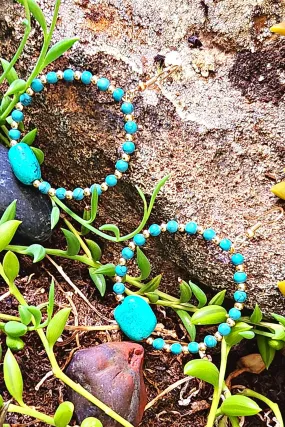 Turquoise Halo Earrings