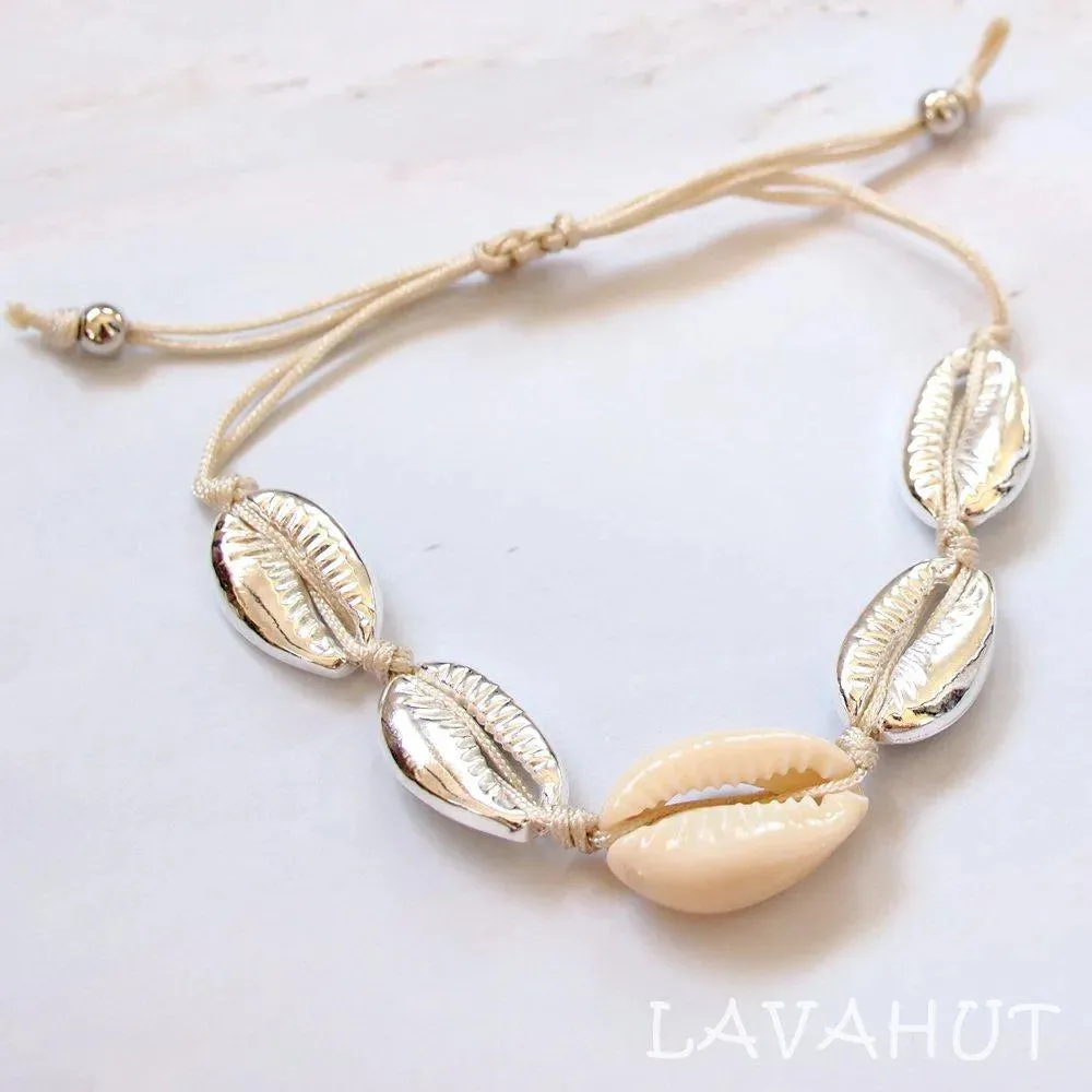 Waikiki Cowry Silver Hawaiian Necklace