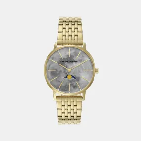 Women's Grey Analog Stainless Steel Watch AX5586