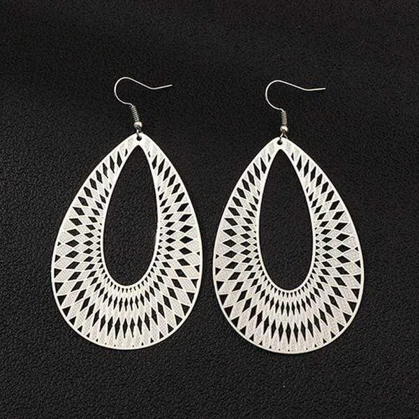 Womens Silver Teardrop Lightweight Earrings