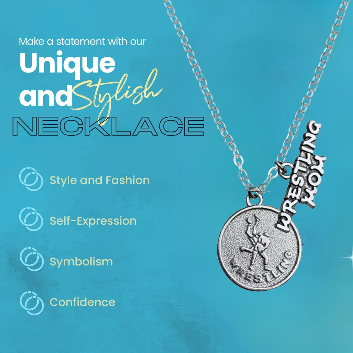 Wrestling Mom Charm Necklace